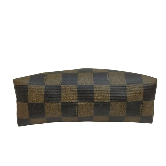 212101D Fendi Cosmetic Pouch Bag Brown PVC - Picture 3 of 10